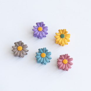 ins风彩色磨砂小雏菊发夹刘海发抓小号迷你抓夹森系仙女顶夹发饰