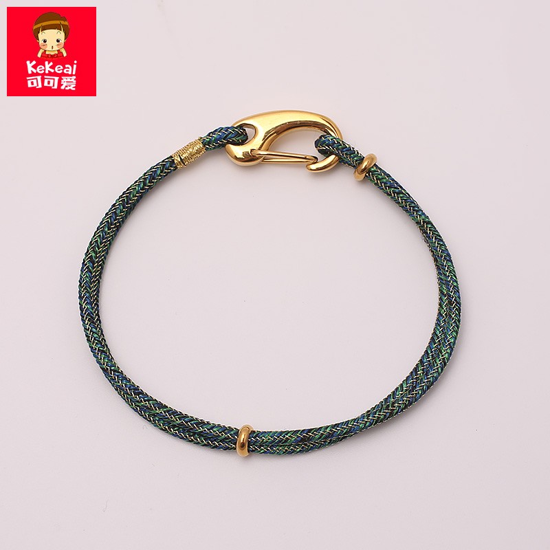 可可爱双股线转运珠3d硬金手绳