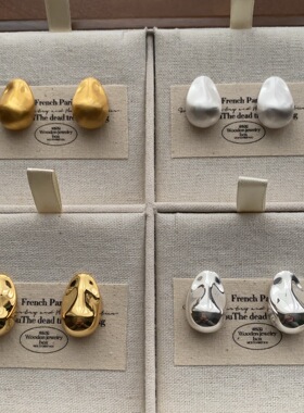 不规则圆形金属拉丝耳钉耳环轻奢复古时尚自然百搭个性感耳环