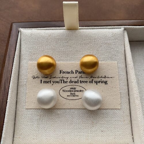 复古轻奢金属拉丝圆形耳钉耳环简约时尚百搭个性感通勤耳钉女