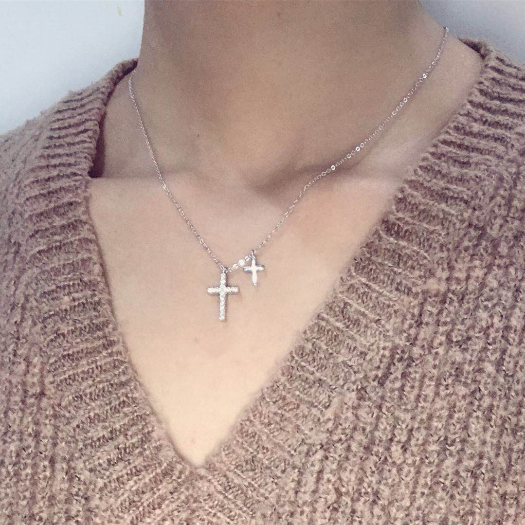 Ïã¸ÛÕýÉúS925´¿ÒøË«Ê®×Ö¼ÜËø¹ÇÏîÁ´Å®Ñ§ÉúÍøºì°Ù´îͬ¿îÊÎÆ·¼òÔ¼³±