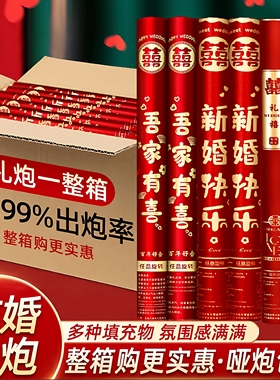 婵翼云纱结婚礼炮礼花筒花瓣雨手持礼花弹彩带乔迁婚庆派对礼花炮