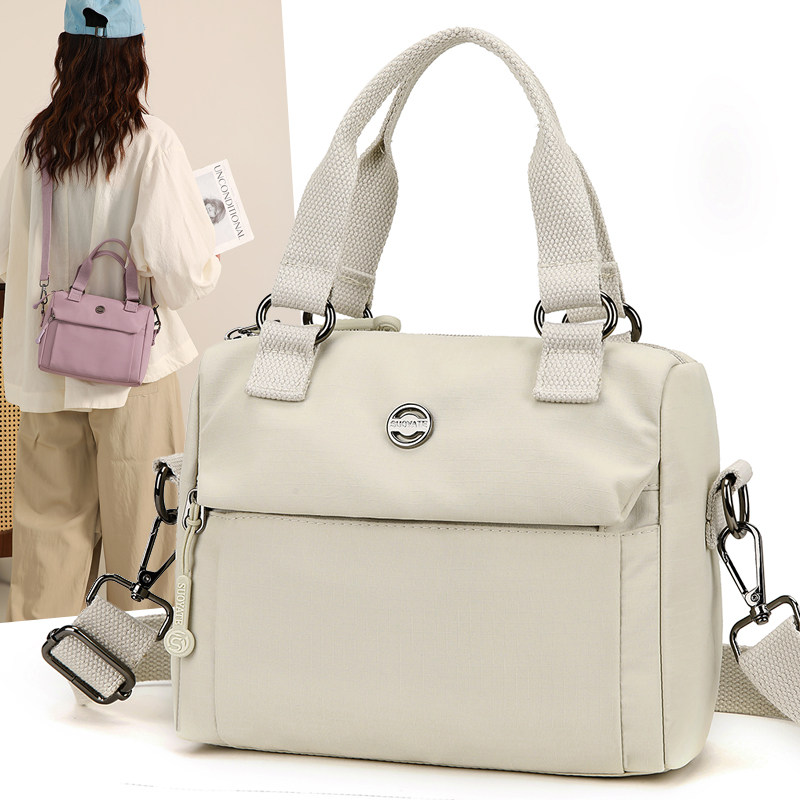 新款时尚手提包女款休闲单肩斜挎包大容量防水尼龙布包骑行小挎包