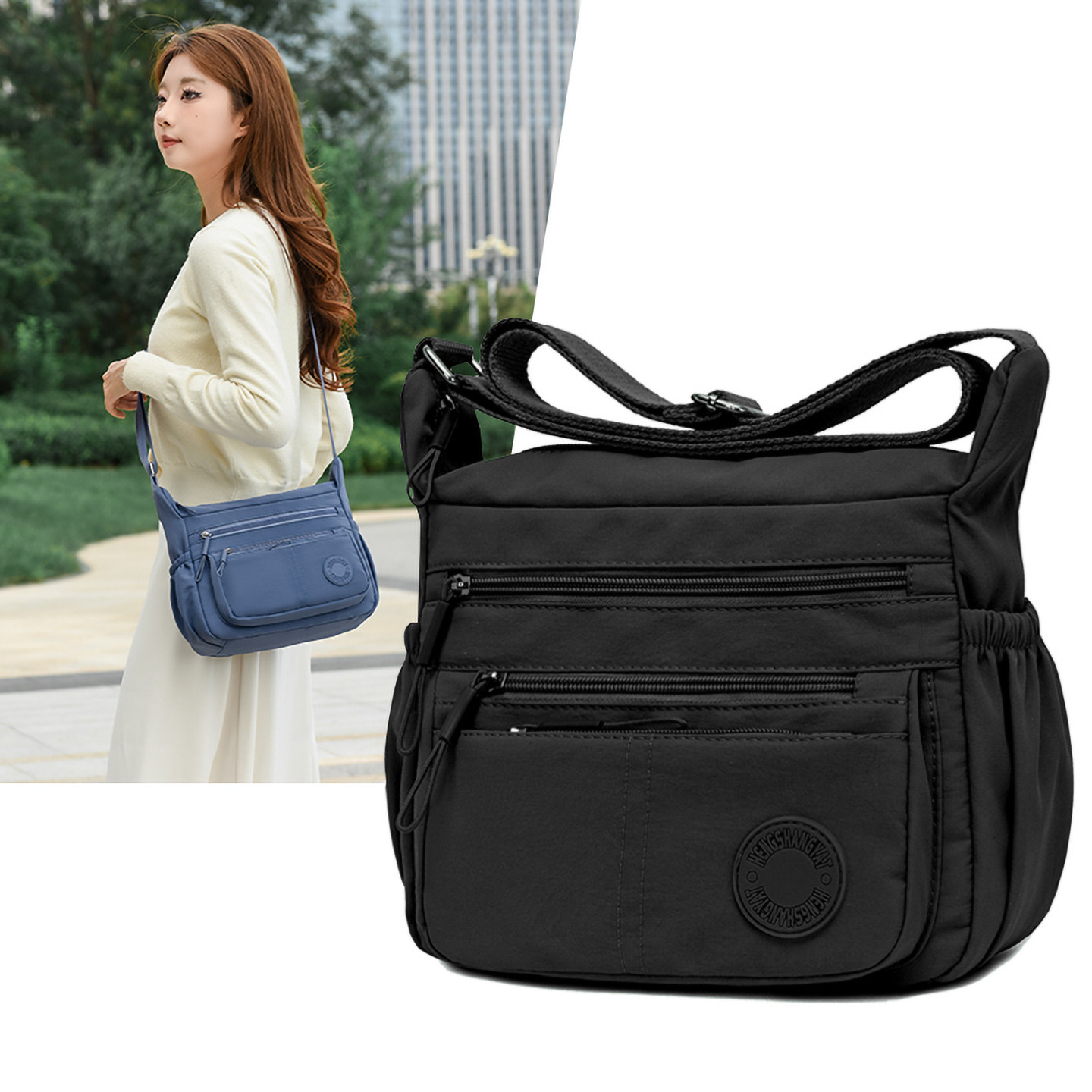 新款牛津布斜挎包轻便通勤单肩包