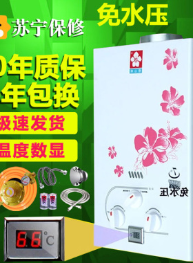 煤气热水器燃气家用电天然气液化气出租房用免水压平衡式10升8升