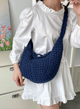 GFSN针织编织托特包女2026新款大容量单肩包百搭通勤包女孩子百搭