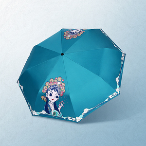 雪堡国潮伞中国风复古遮阳伞太阳伞防晒防紫外线伞高级感晴雨两用