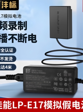 沣标LP-E17假电池 相机外接电源 适用于佳能RP R8 R10 R50 M3 M6 M5 R100微单760D 750D 800D 850D 77D 200D