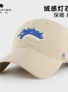 lackpard帽子男秋冬季灯芯绒保暖防风防寒加大码鸭舌帽大头围男