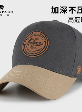 lackpard帽子秋冬男爸爸高顶宽檐鸭舌帽硬顶棒球帽大头围加大加深