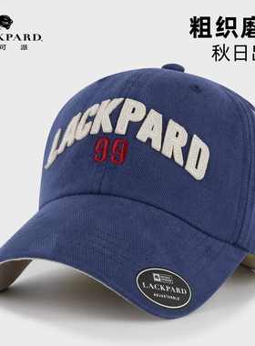 lackpard帽子男秋冬季纯棉鸭舌帽硬顶加厚大头男士棒球帽加大加深