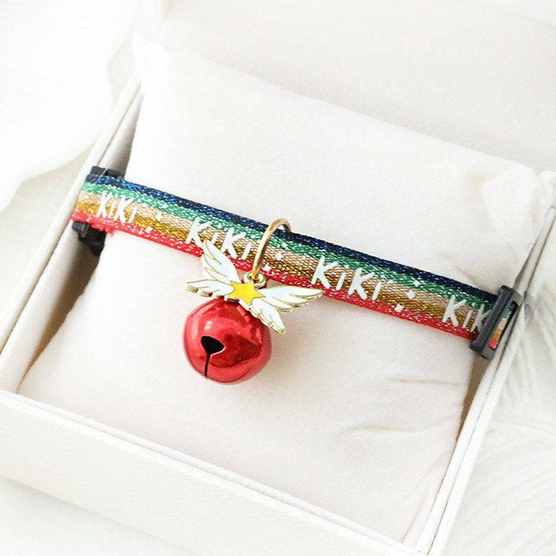 跨境宠物项圈猫咪项链中小型犬珠光铃铛狗饰品天使翅膀可做无声,宠物/宠物食品及用品,项圈/肩带,淘宝优惠券,粉丝福利购,淘宝优惠卷