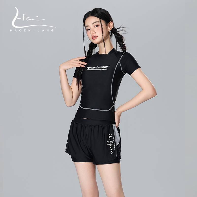 昊之浪女分体遮肉透气泳装