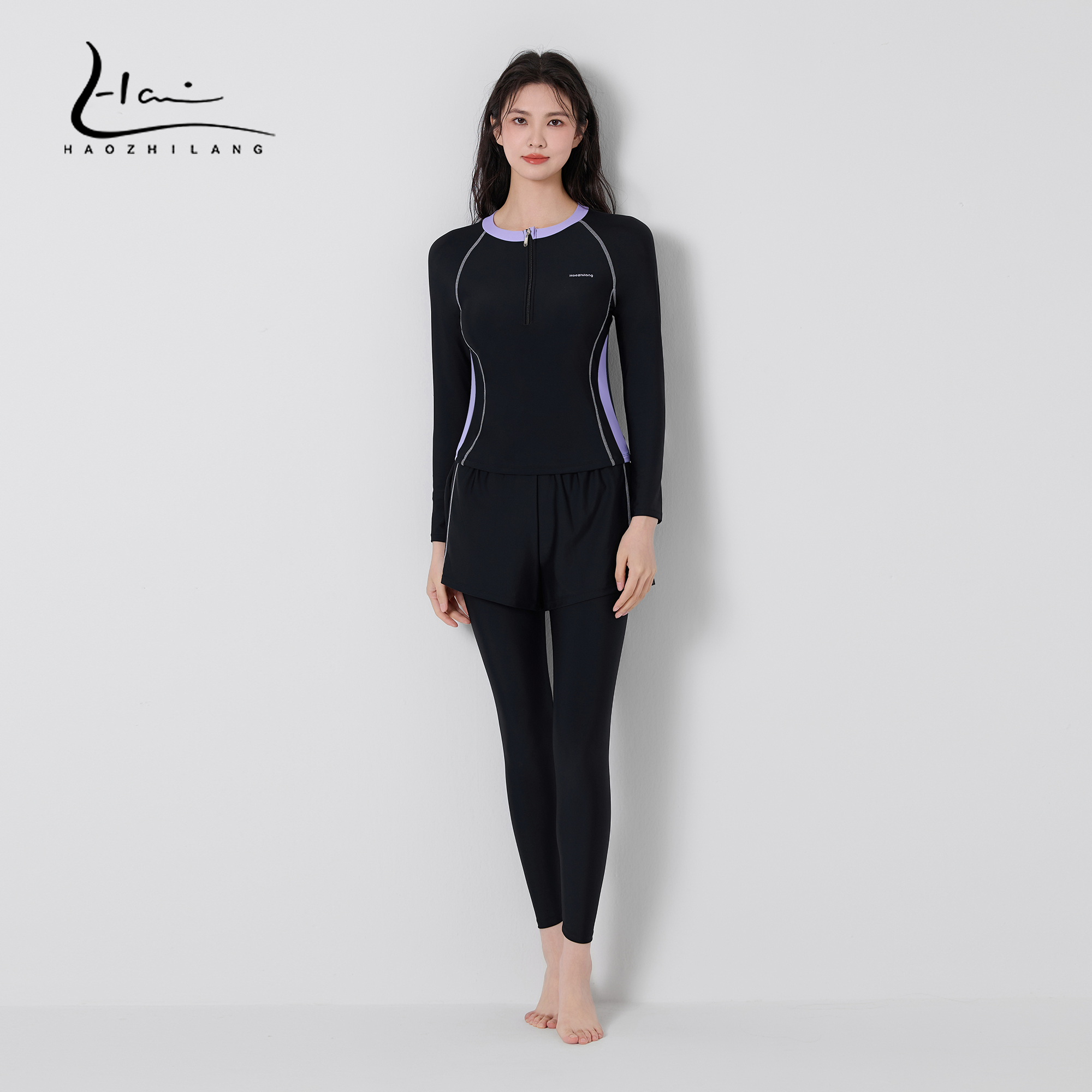 长袖长裤泳衣女防晒UPF50+