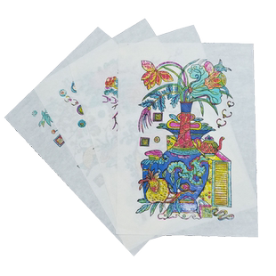 传统年画陕西凤翔木版年画四季平安木板雕刻套色水印年画纯手工