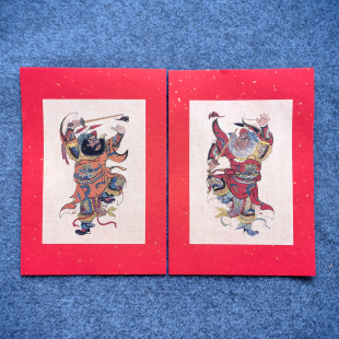 2026马年老年画门神福字贴纸复古怀旧传统年画背胶钟馗秦琼尉迟恭