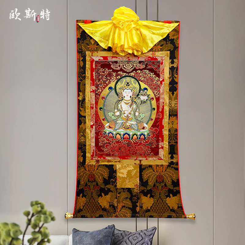 玄关装饰挂画矿物颜料唐卡