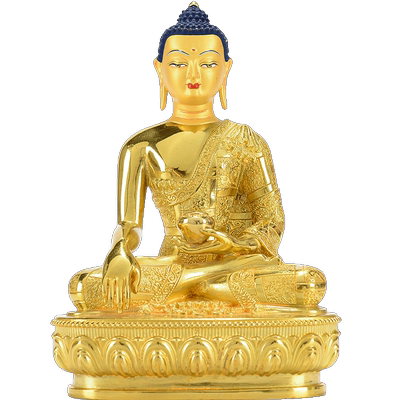 铜鎏金雕花居家装饰人像摆件