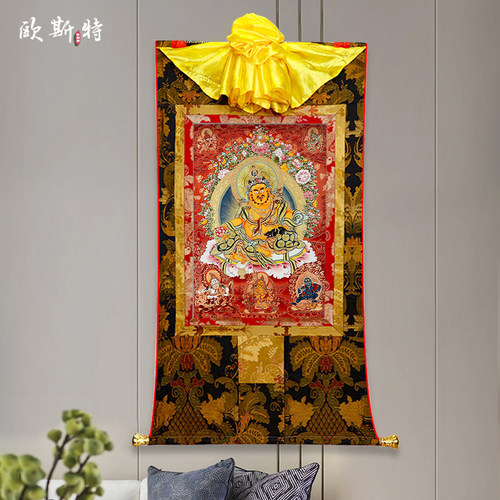 玄关装饰挂画矿物颜料唐卡