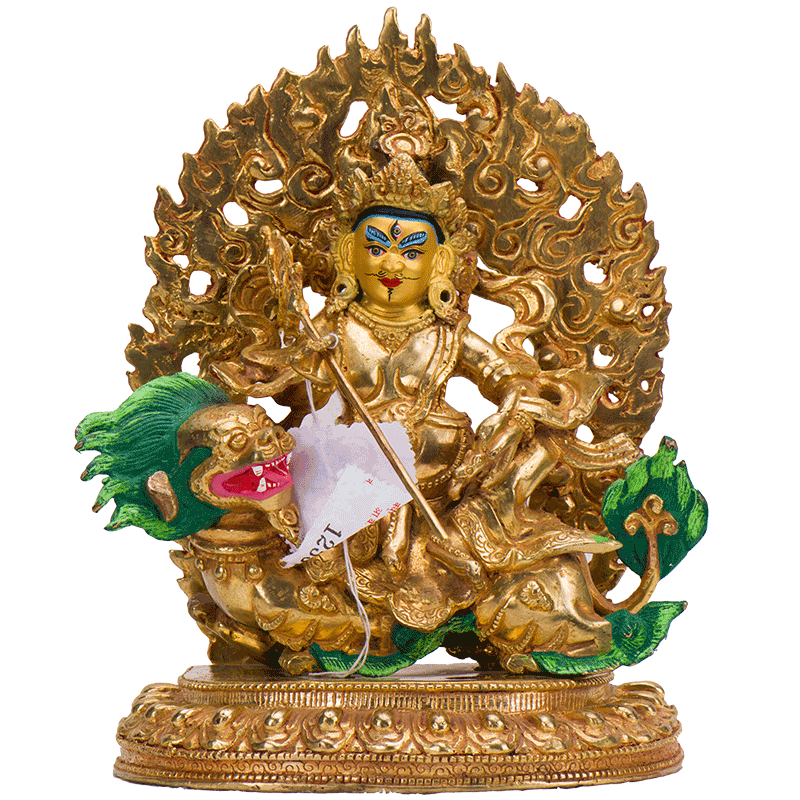 欧斯特铜像全鎏金摆件彩绘