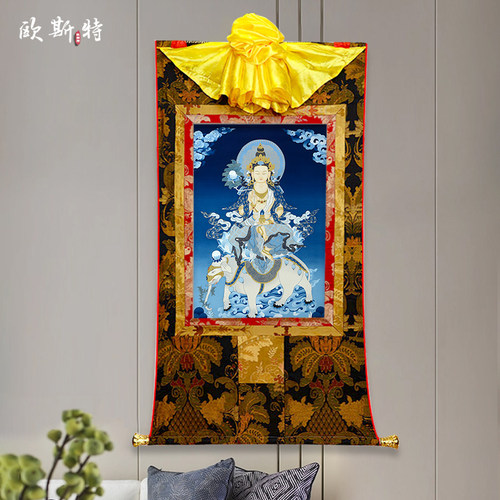 玄关装饰挂画矿物颜料唐卡