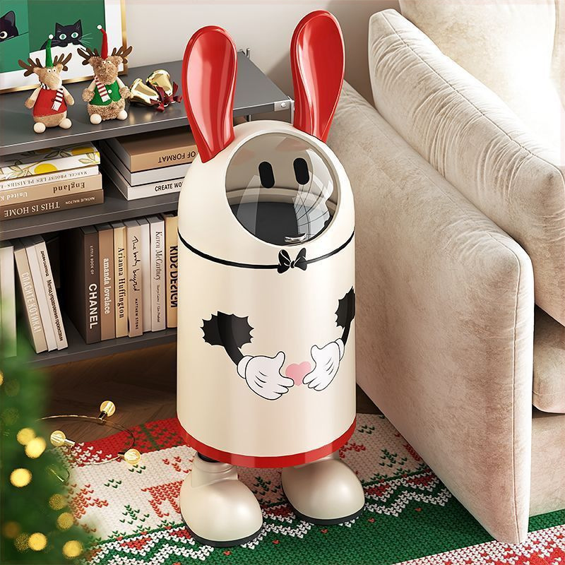 北欧垃圾桶双层家用客厅卧室圆形