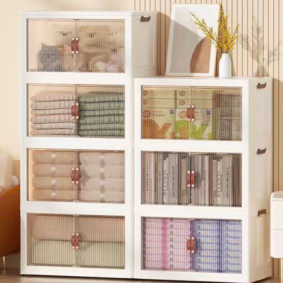 衣物收纳箱免安装置物架透明盒防尘奢侈品书本衣物存放装饰柜神器,收纳整理,收纳挂袋,淘宝优惠券,粉丝福利购,淘宝优惠卷