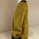 巨炸裂 黄色灯芯绒休闲裤 女2025秋冬推荐 牛X货 垂感显瘦阔腿裤 子