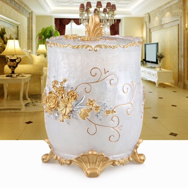 乔迁新居轻奢高级感垃圾桶客厅