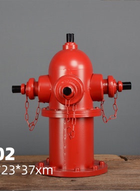 复古铁艺消防栓模型摆件酒吧咖啡厅服装店装饰摄影道具工业风摆i.