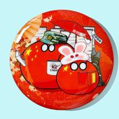 周边胸章双闪 美术猫映画波兰球IP