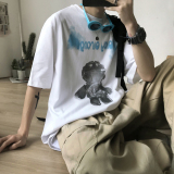 夏季新款圆领创意印图青少年半袖宽松韩版短袖T恤衫潮G844-P28，男装T恤，星座617A-5（原A405）