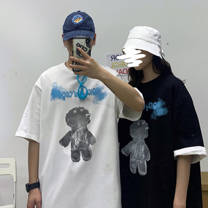 夏季新款圆领创意印图青少年半袖 宽松韩版短袖T恤衫潮 G844-P28图片