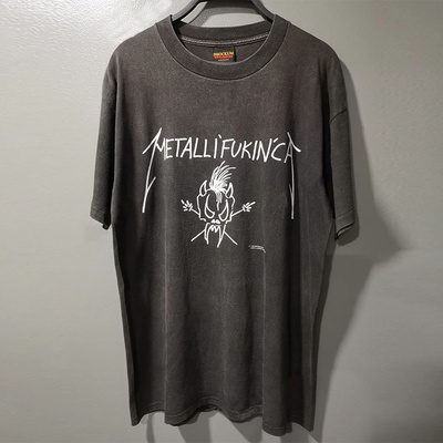 Metallica复古重磅纯棉短袖T恤