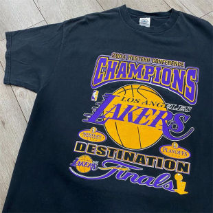 纯棉半袖 Lakers湖人队科比詹姆斯篮球衣运动风短袖 T恤男女情侣款