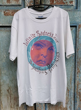 SmashingPumpkins碎南瓜乐队美式复古vintage高街潮牌纯棉短袖T恤