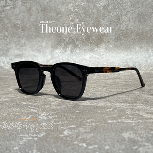 日系vintage偏光墨镜防紫外线小框近视眼镜女复古风防晒太阳眼镜