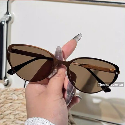 太阳眼镜复古猫眼太阳镜偏光