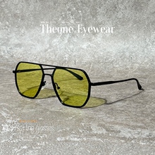 铝镁双梁智能感光变色偏光墨镜极简风格牛油果色开车近视太阳眼镜