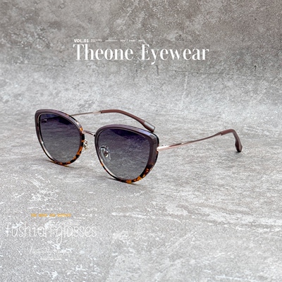 复古个性猫眼偏光墨镜