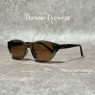 新款个性猫眼高级感偏光太阳眼镜女素颜复古墨镜防紫外线可配近视