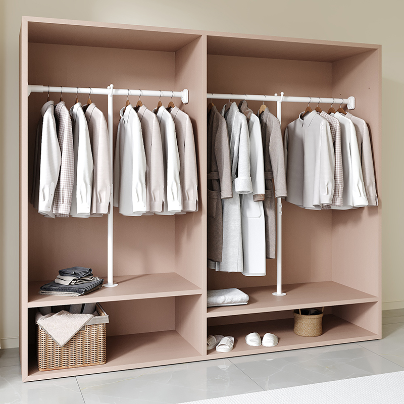 衣柜挂衣杆横杆Y型竖杆支撑杆悬吊可伸缩加厚柜子橱柜内通用杆