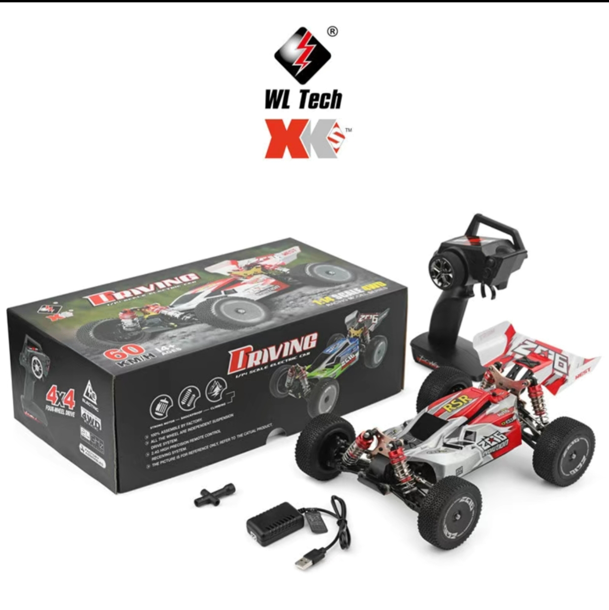 青少年RC4WD遥控车RC4WD1/14合金四驱仿真遥控竞赛模型 60KM2.4G