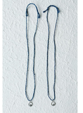 蓝染驻色天然草木植物染项链