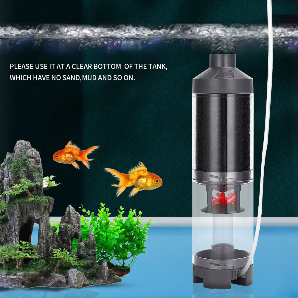 鱼缸观赏鱼马桶全透明鱼粪收集器水族箱换水排污收集器自动清洁
