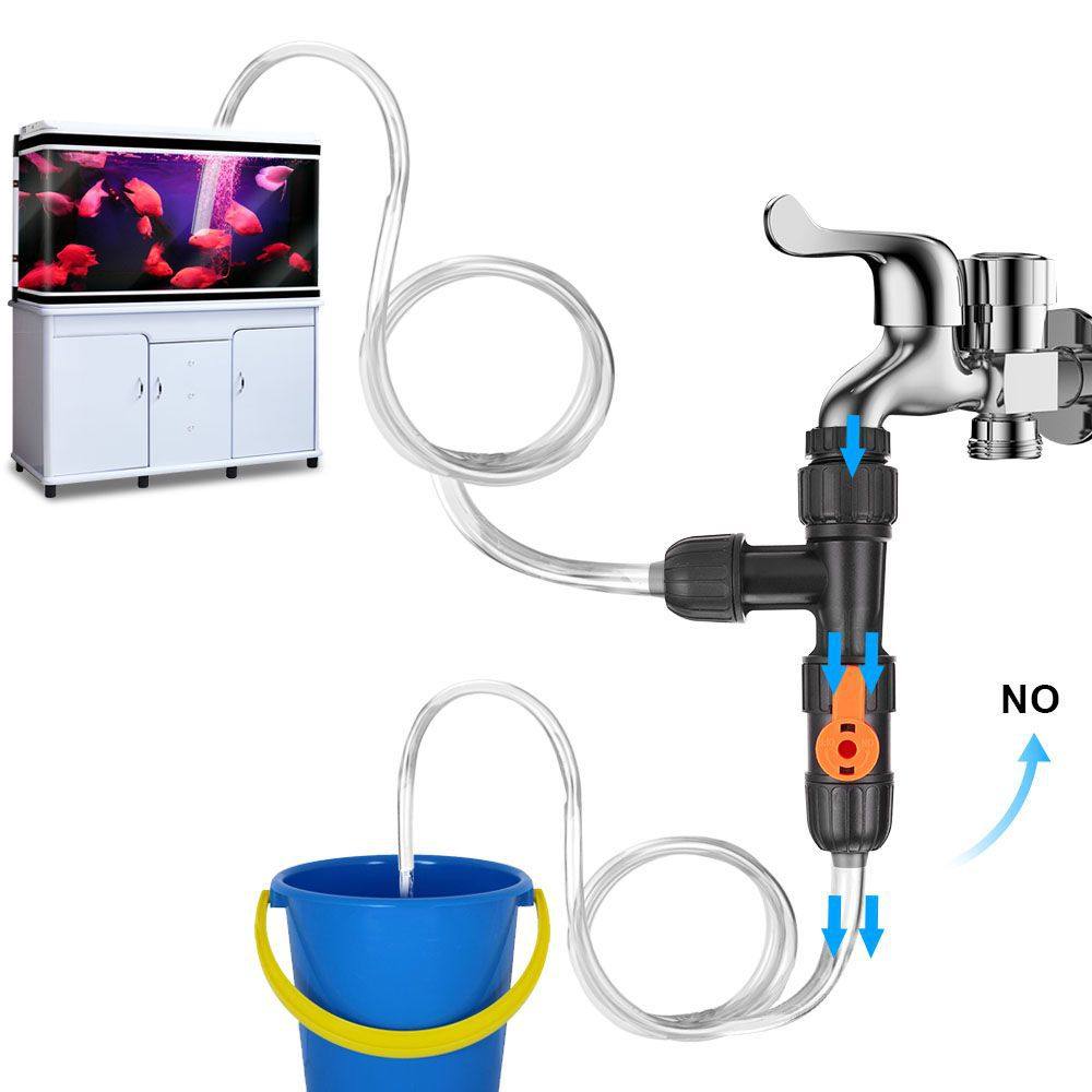 鱼缸清洁工具抽水器换水工具水龙头式抽水管便捷高效新型换水器