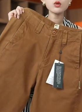 山系美式复古战术工装裤重磅纯棉牛津布多口袋立体剪裁男士休闲裤