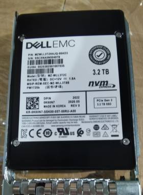 Dell  EMC. 三星3.2T   U2  NVME  0K60N7  MZWLL3T2HJQ  PM1725B