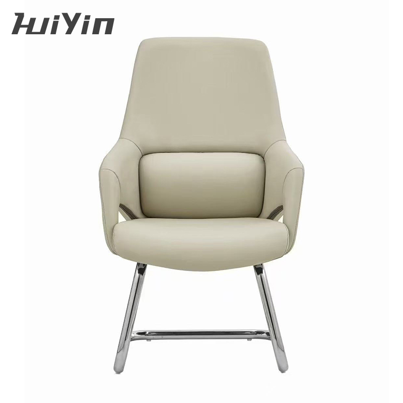 办公室会议椅办公椅电脑椅子高档轻奢商务皮质弓形简约会议室会客