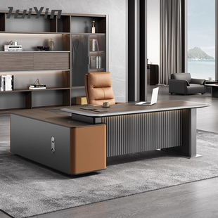 小尺寸老板桌总裁桌大气高端轻奢网红现代董事长办公桌总经理桌椅